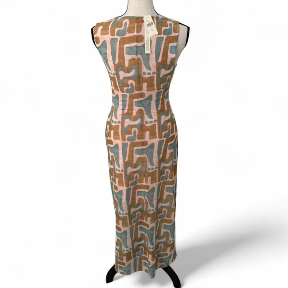 By Anthropologie Asymmetrical Collar Midi Dress - Size XS - Picture 4 of 6